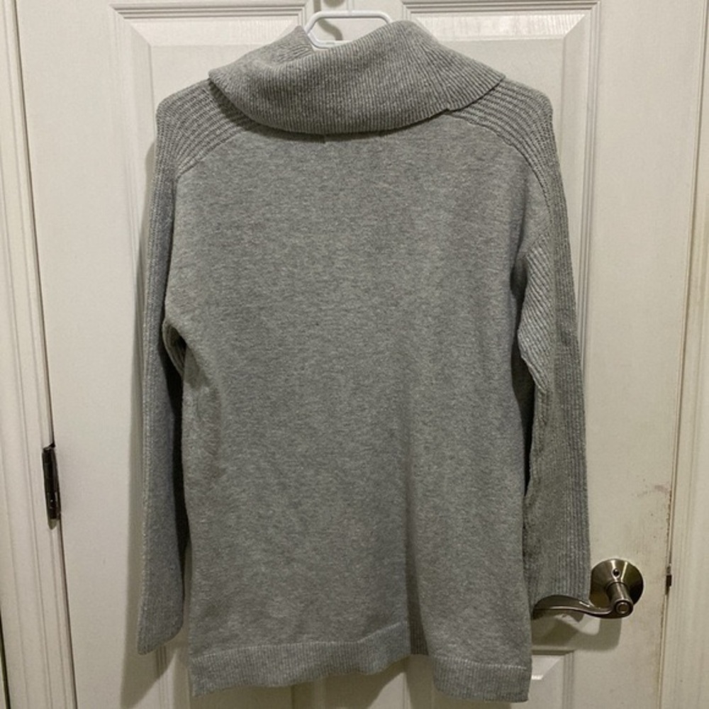 Banana Republic Cotton Blend Grey Cowl Turtleneck Womens Sweater Size Small - Picture 6 of 7